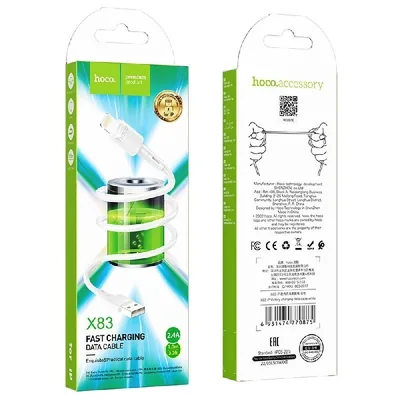 Câble Hoco Victory USB-A vers Lightning 2.4A – Tressé Renforcé – 1m