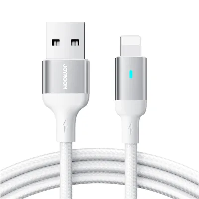 Câble Joyroom Extraordinary Series A10 USB-A/Lightning 2.4A 1.2m – Tressé Nylon Blanc