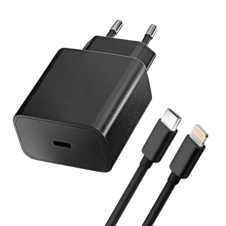 Chargeur Secteur Blue Star 20W avec Câble Lightning pour iPhone - Référence DC-BS-20W-LT Chargeur Secteur Blue Star 20W PD - Pour iPhone - Câble Lightning Inclus
