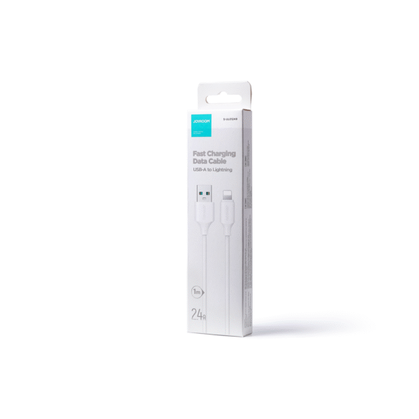 Câble de charge Joyroom Lightning Blanc - USB-A vers Lightning 2.4A - Référence DC-JR-A9-LT-WH