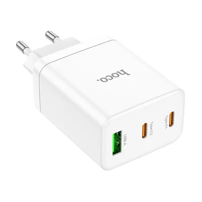 Chargeur Secteur Hoco 3 Ports 35W - 2x USB-C PD + 1x USB-A QC