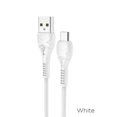 Câble Hoco Cool Power X37 USB-A vers Micro-USB Blanc
