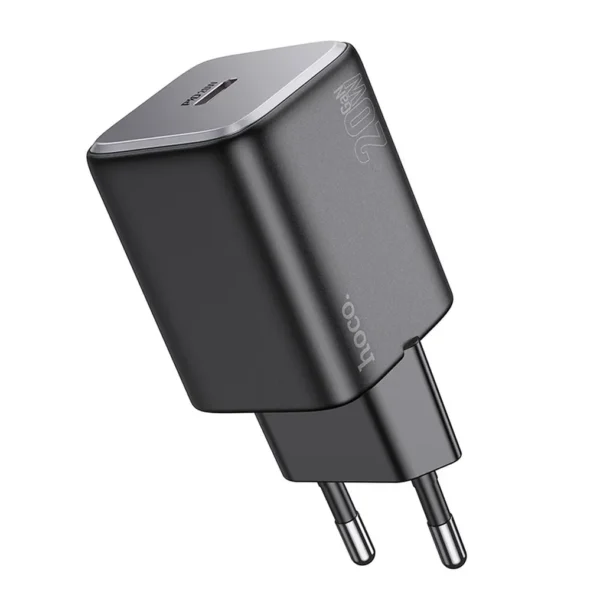 Chargeur USB-C 20W PD Hoco N40 Compact – Sans Câble – Noir – vue 3