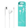 Denmen In-ear wired headphones DR01 Jack 3.5 inches 1m White DR01W