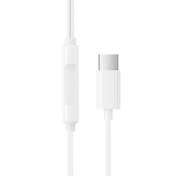 Écouteurs USB-C avec micro Borofone BM100 Max – Puce DAC – Blanc Écouteurs USB-C avec micro Borofone BM100 Max – Puce DAC – Blanc – vue 3