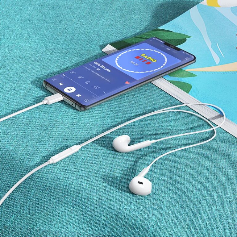 Écouteurs USB-C avec micro Borofone BM100 Max – Puce DAC – Blanc