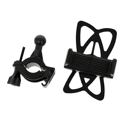 Support téléphone vélo universel – Fixation guidon, filet silicone – Noir
