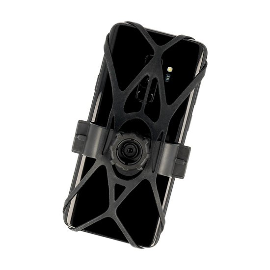 Support téléphone vélo universel – Fixation guidon, filet silicone – Noir – vue 3