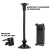 Support téléphone voiture flexible 27 cm Vennus – Ventouse et grille d’aération – vue 3