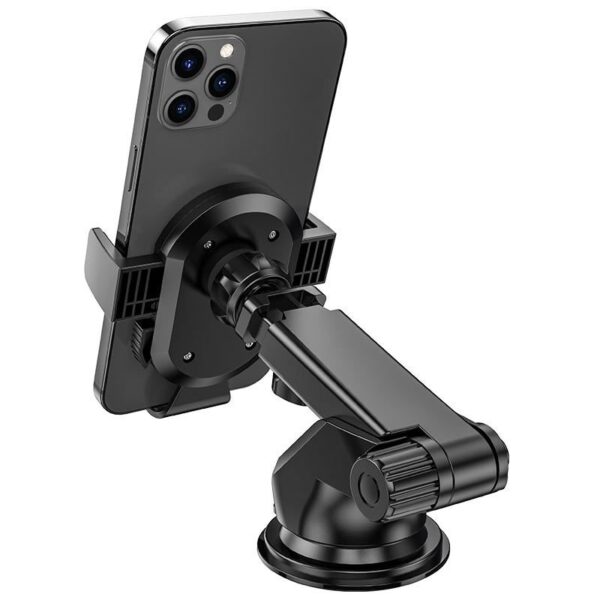 Support téléphone voiture ventouse Borofone BH39 – Bras télescopique – Noir – vue 5