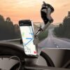 Support téléphone voiture ventouse Borofone BH39 – Bras télescopique – Noir – vue 2